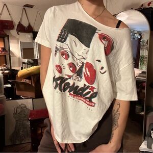 white blondie graphic tshirt